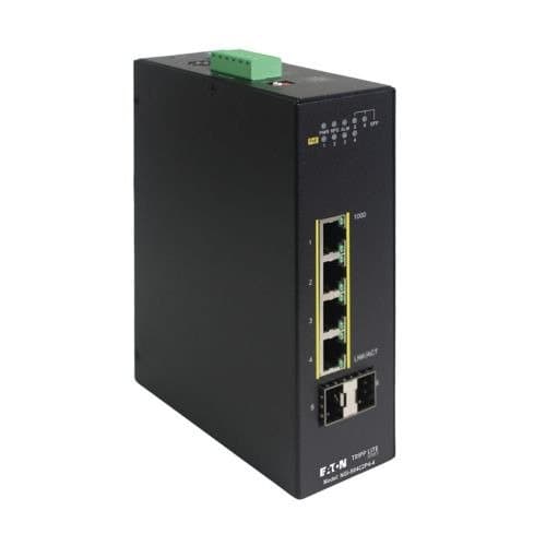 Eaton 4-Port Lite Managed Gbe Switch 10/100/1000 Mbps 4XPOE+ 30W 2XSFP