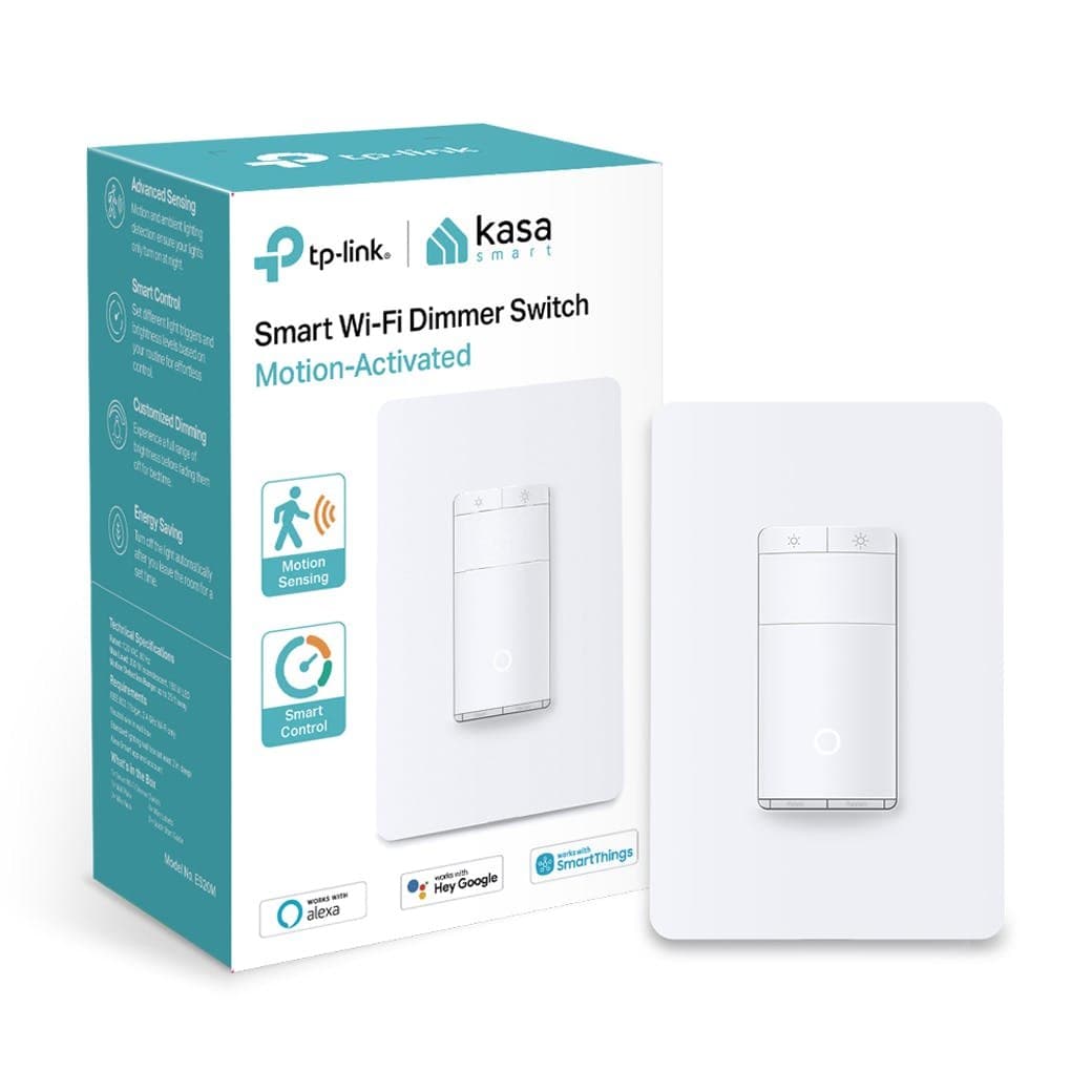 TP-Link Kasa Smart Wi-Fi Dimmer Switch, Motion-Activated, 150W, 120V