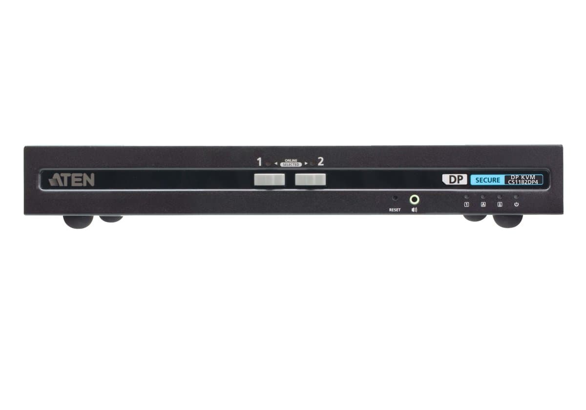 ATEN CS1182DP4 2-Port DisplayPort Secure KVM, 4K Ultra HD, 3840×2160, 6.68W