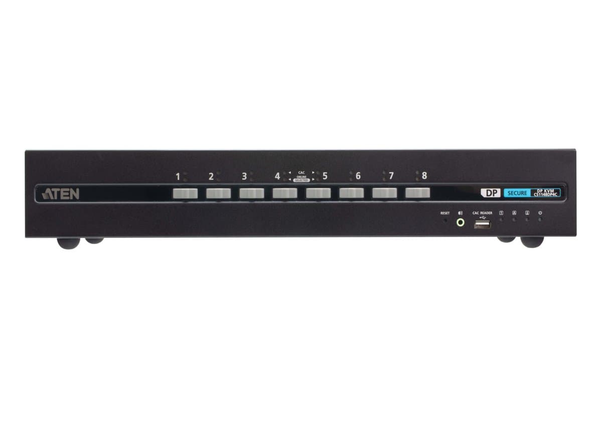 ATEN CS1148DP4C 8-Port USB DisplayPort Dual Display KVM, 4K 3840×2160, CAC, 24.4W
