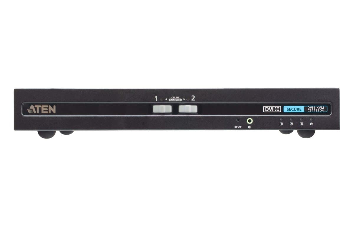 ATEN CS1182D4 2-Port USB DVI Secure KVM Switch, 4K, 30 Hz, NIAP Certified