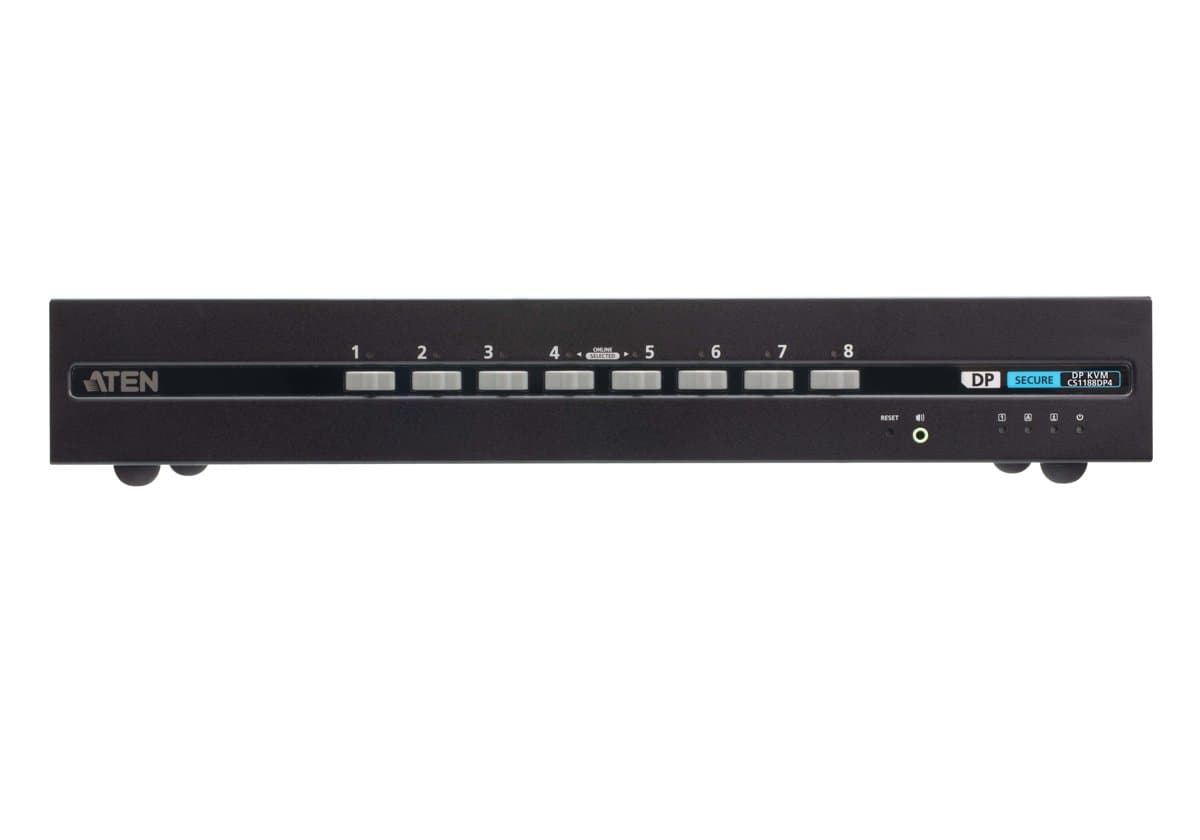 ATEN CS1188DP4 8-Port USB DisplayPort Secure KVM, 4K 3840×2160, 30Hz, 13.2W
