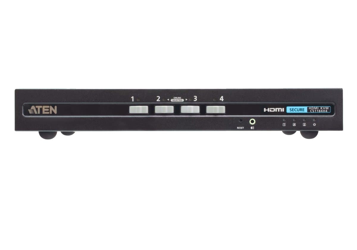 ATEN CS1184H4, 4-Port USB HDMI KVM Switch, 4K Ultra HD 3840×2160, PSD PP v4.0 Secure, 5W