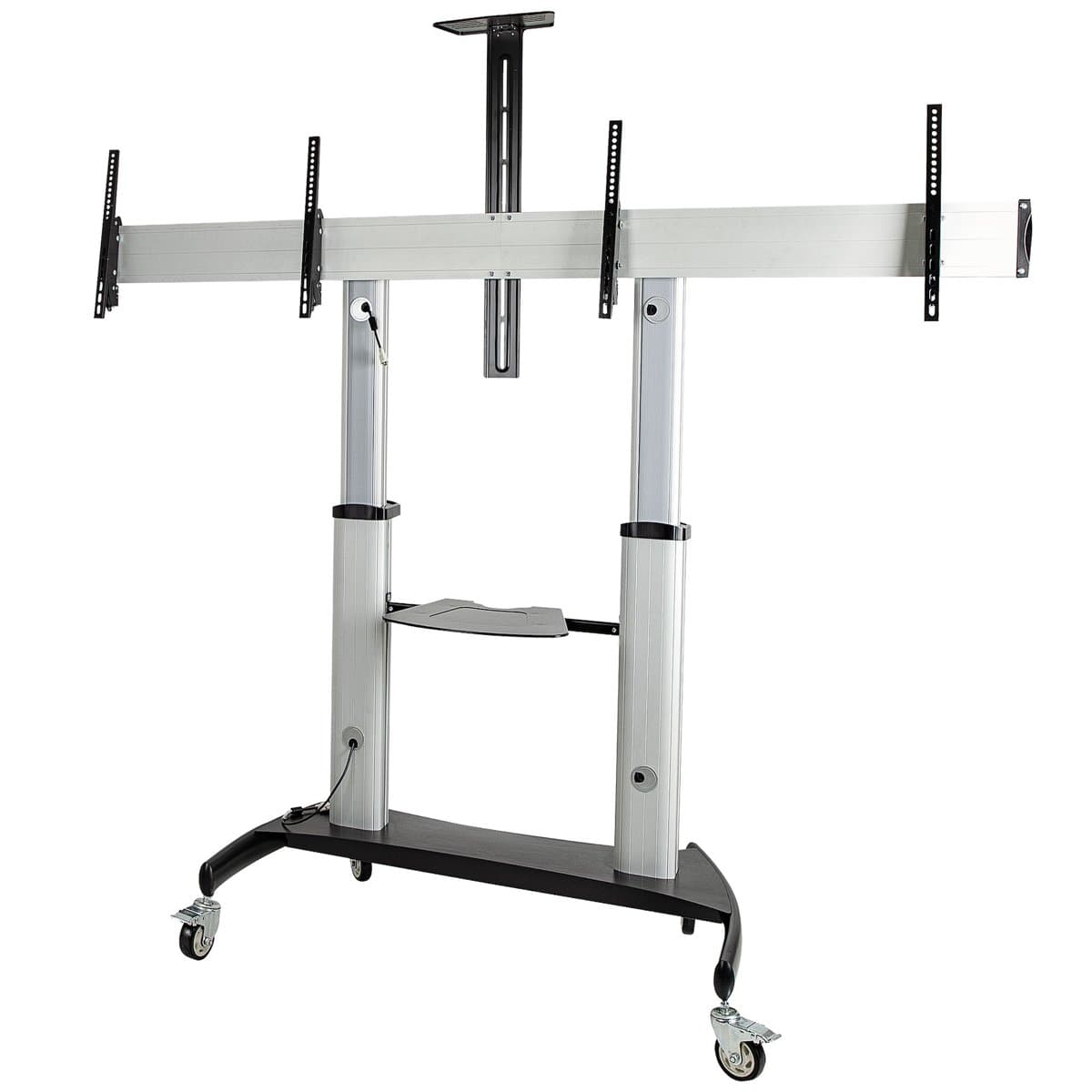 StarTech Dual TV Cart, 37–60 Inch Display, VESA Mount, 100 kg