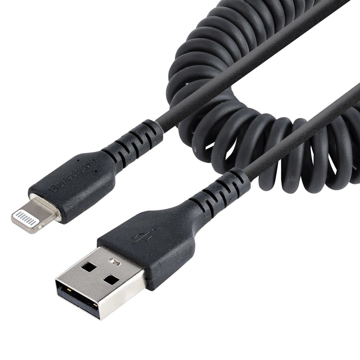 StarTech USB to Lightning Cable, 20in Coiled, MFi Certified, Aramid Fiber