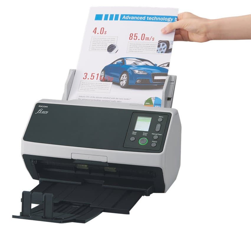 Ricoh FI-8170, 600×600 DPI, 70 ppm, 100-Sheet ADF, Dual CIS