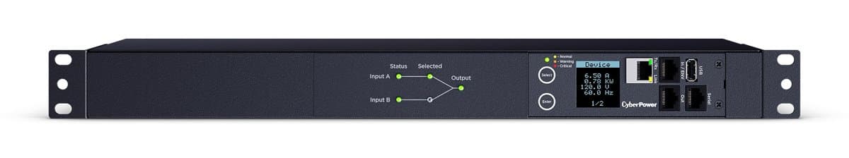 Cyberpower Switched Ats PDU 20A 120V 1U 10 Outlets
