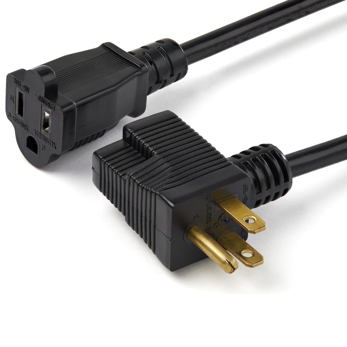 StarTech Piggyback Power Extension Cord, 3 ft, 125V/15A, UL Certified