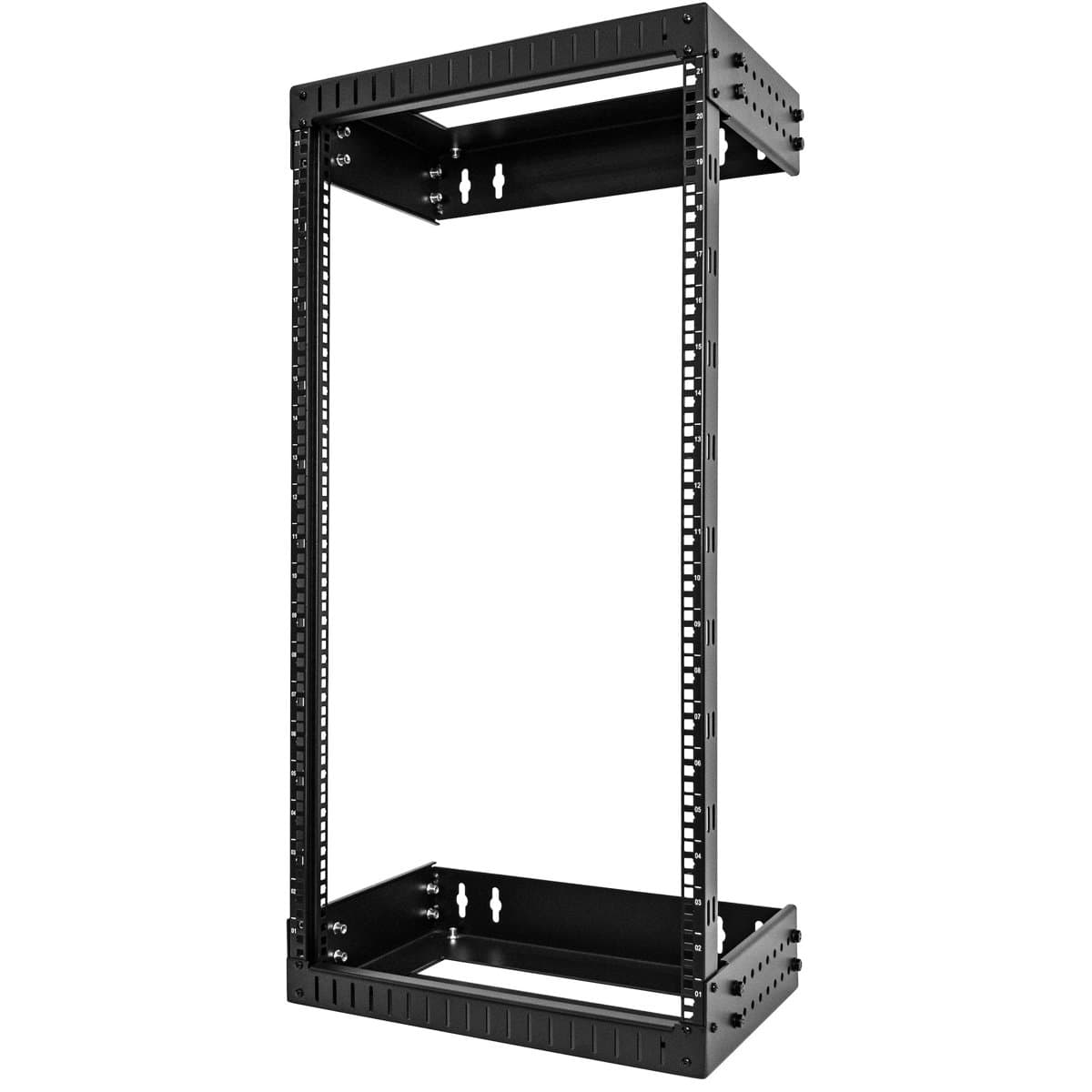 StarTech 21U 19" Wall Mount Rack, Adjustable Depth, 90 kg Capacity, Open Frame