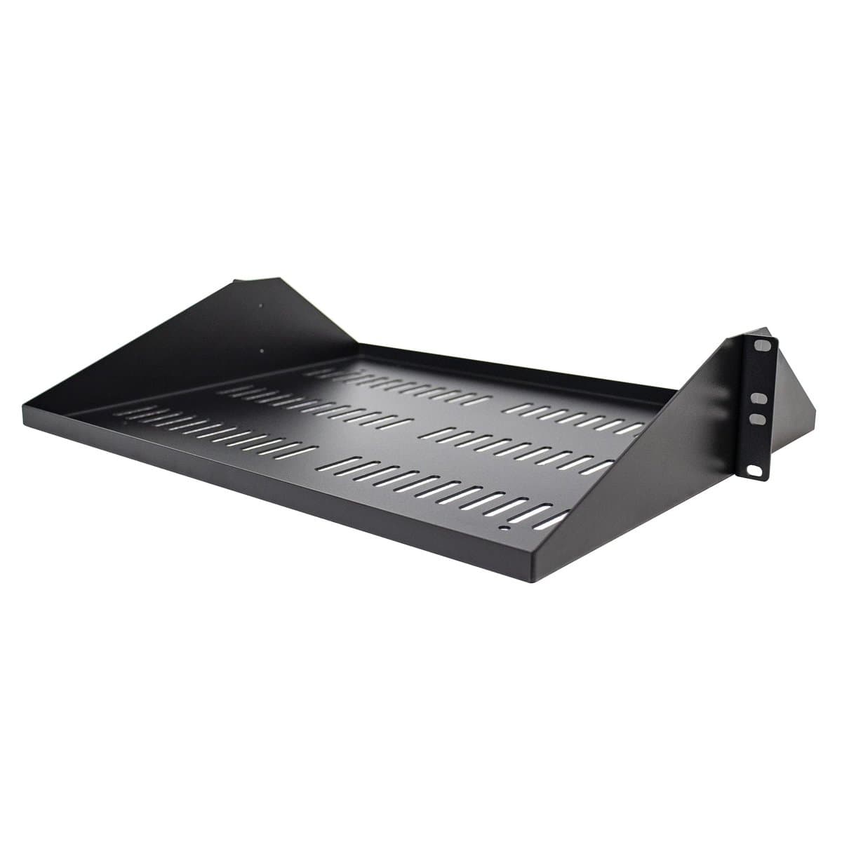 StarTech 2U Server Rack Shelf, Center Mount, Vented, 19 inch, 200lb Capacity, 14 inch Deep