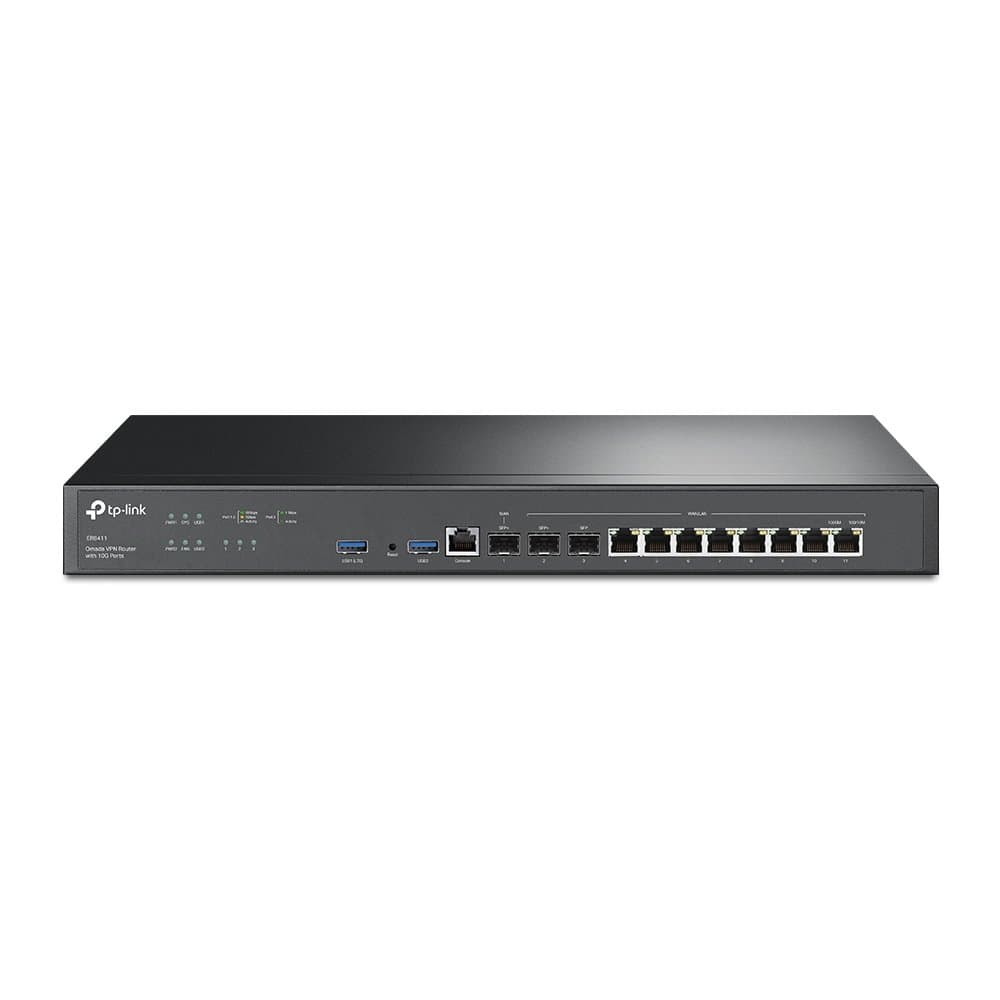 TP-Link Omada VPN Router, 10G SFP+ Ports, Quad-Core 2.2 GHz, 4GB RAM, Multi-WAN