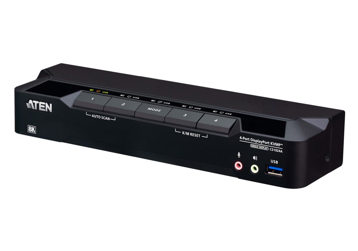 ATEN 4-Port Usb3.0 8K DisplayPort KVMP Switch Support Up To