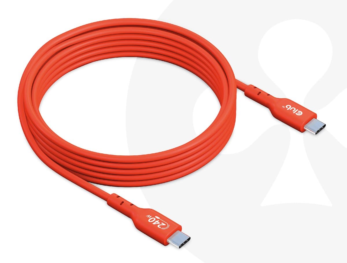 Club3D CAC-1573 USB-C Cable, 480 Mbps Data, 240W Power, 2m, Bi-Directional