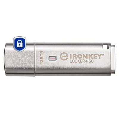Kingston IronKey IKLP50, 128GB, USB 3.2 Gen 1, 256-bit AES Encryption