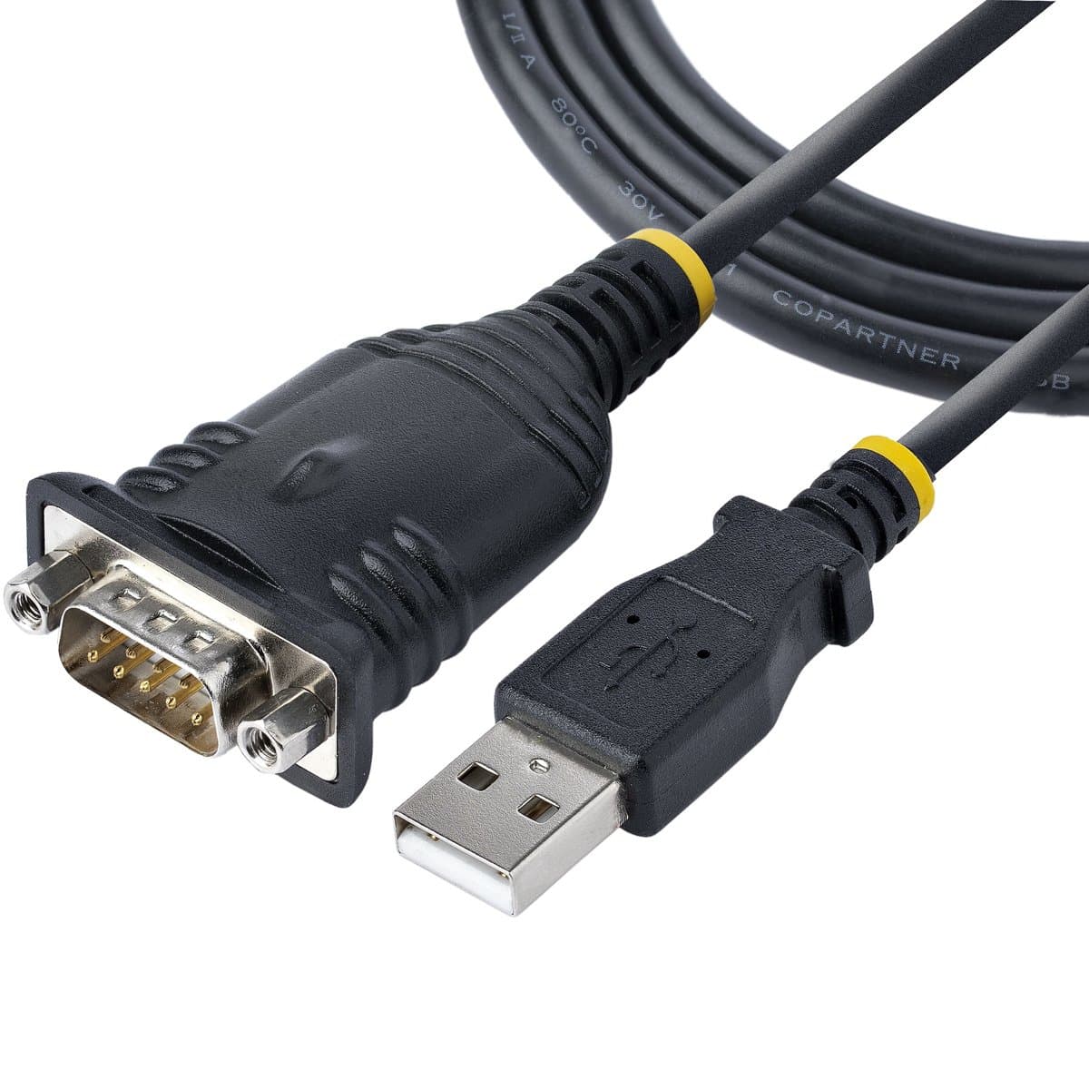 StarTech 3ft USB to Serial Cable, DB9 Male RS232, 921.6 Kbps