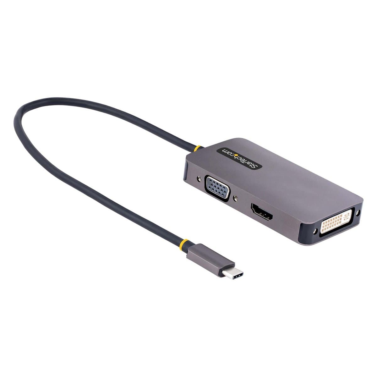 StarTech USB-C Video, Multi-Display Adapter, 4K 60Hz, HDMI/DVI/VGA