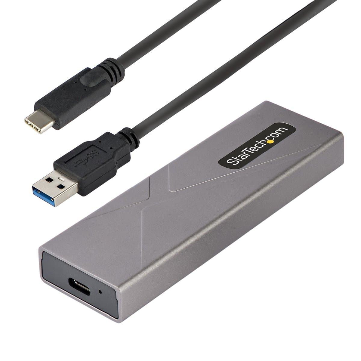 StarTech USB-C M.2 NVMe/SATA SSD Enclosure, 10Gbps, Tool-Free, Supports 2230–2280