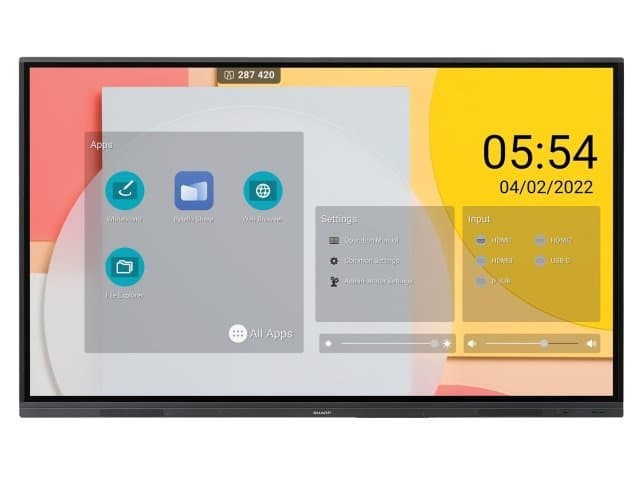 Sharp PNL752B Interactive Display, 75-inch 4K, Touchscreen, Wi-Fi