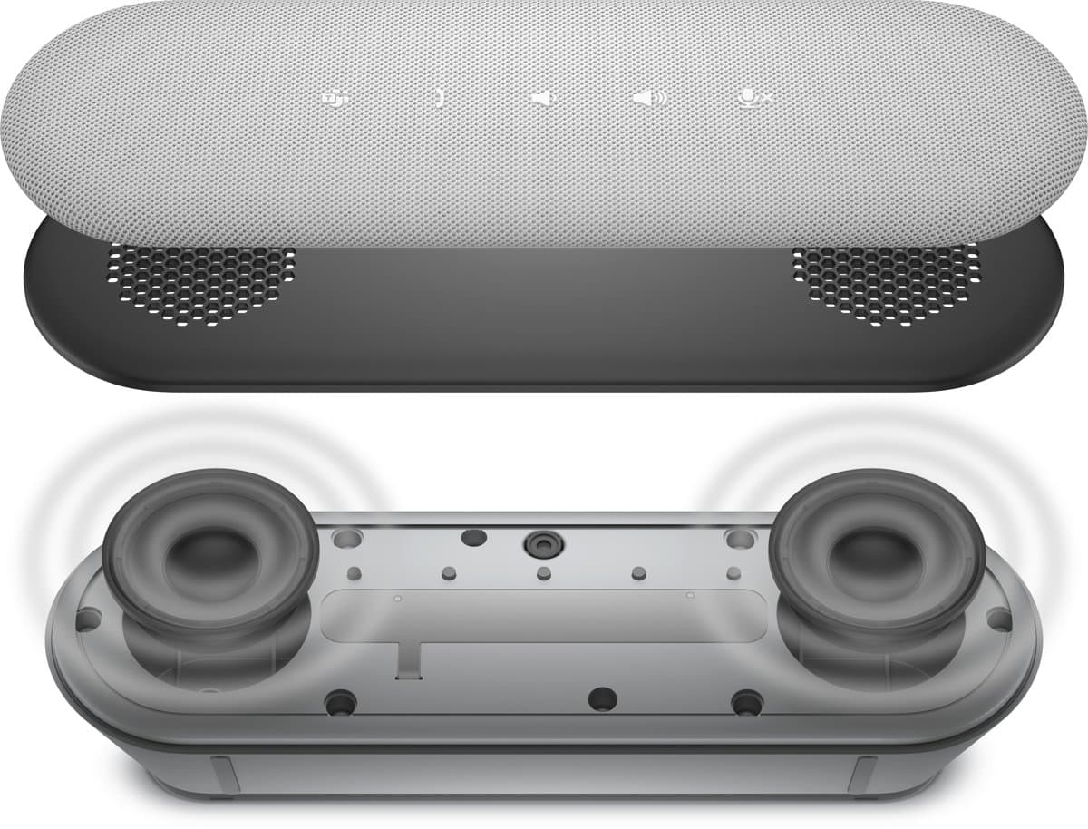 Dell SP3022, Universal Speakerphone, USB Type-C Wired, 80 dB SNR