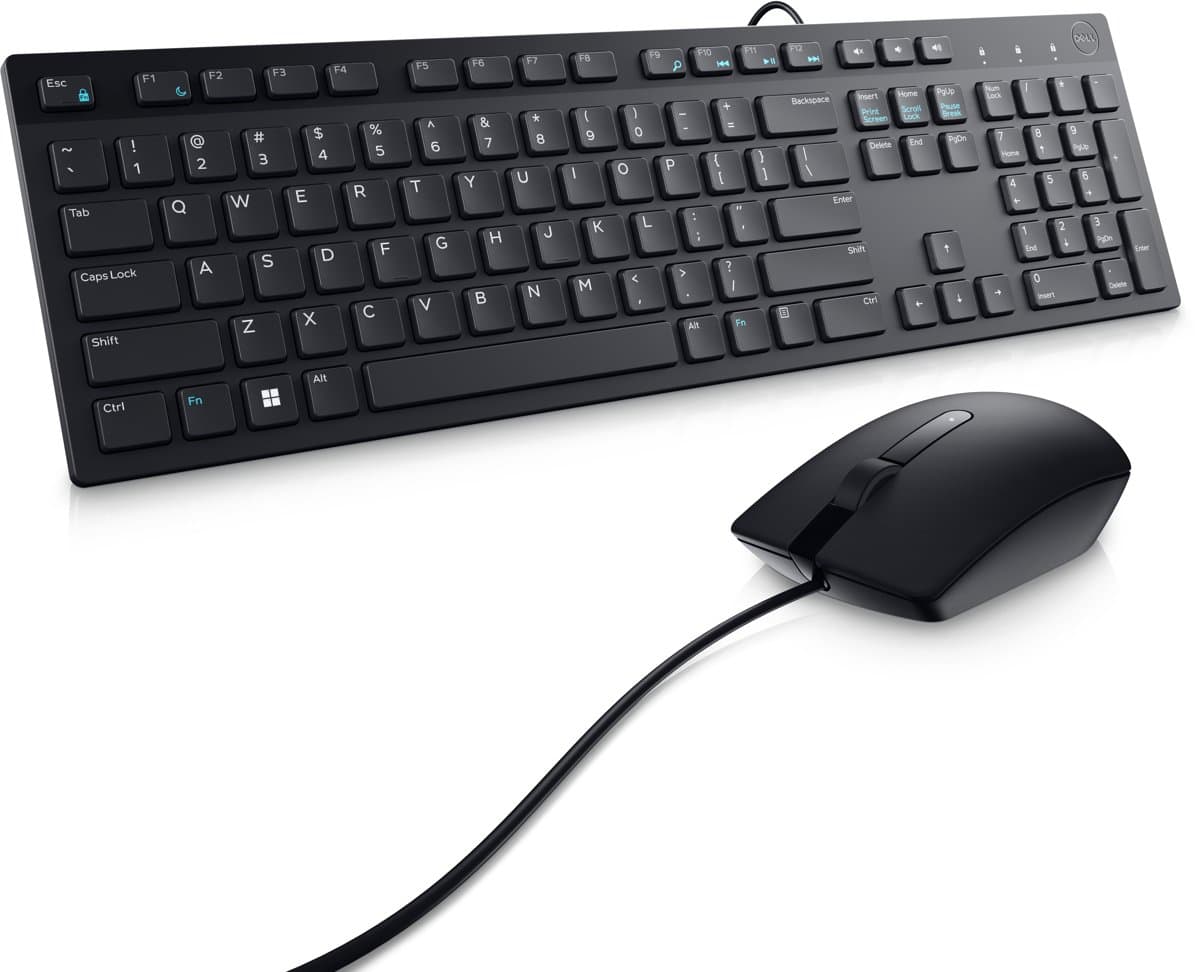 Dell KM300C, Wired Keyboard & Mouse Combo, Full-Size, USB, 1.8m