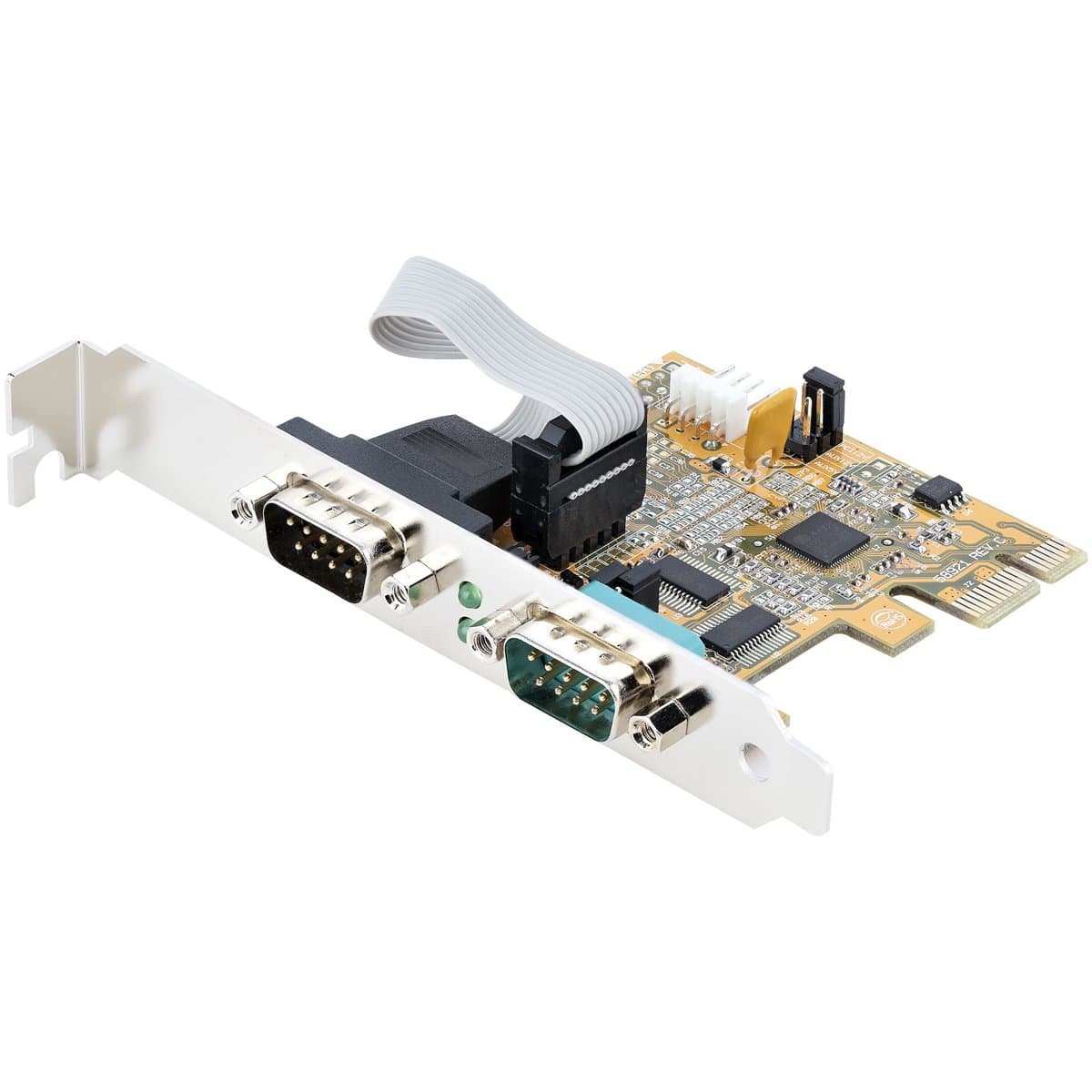 StarTech 2-Port PCI Express Serial Card, RS-232 DB9, 921.6 Kbps, Full/Low Profile