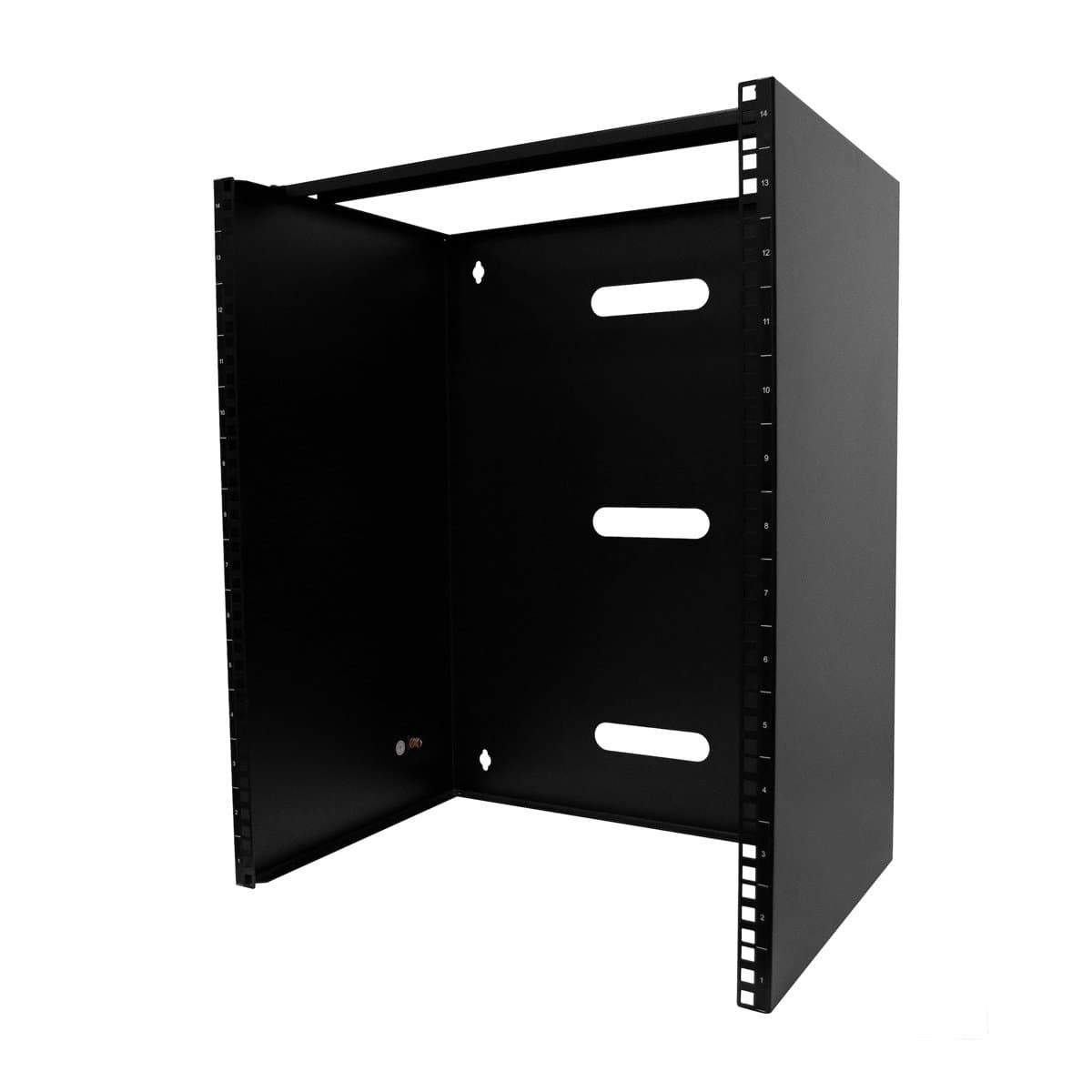StarTech 14U Wall Mount Network Rack, 14in Deep, 35kg Capacity, Black