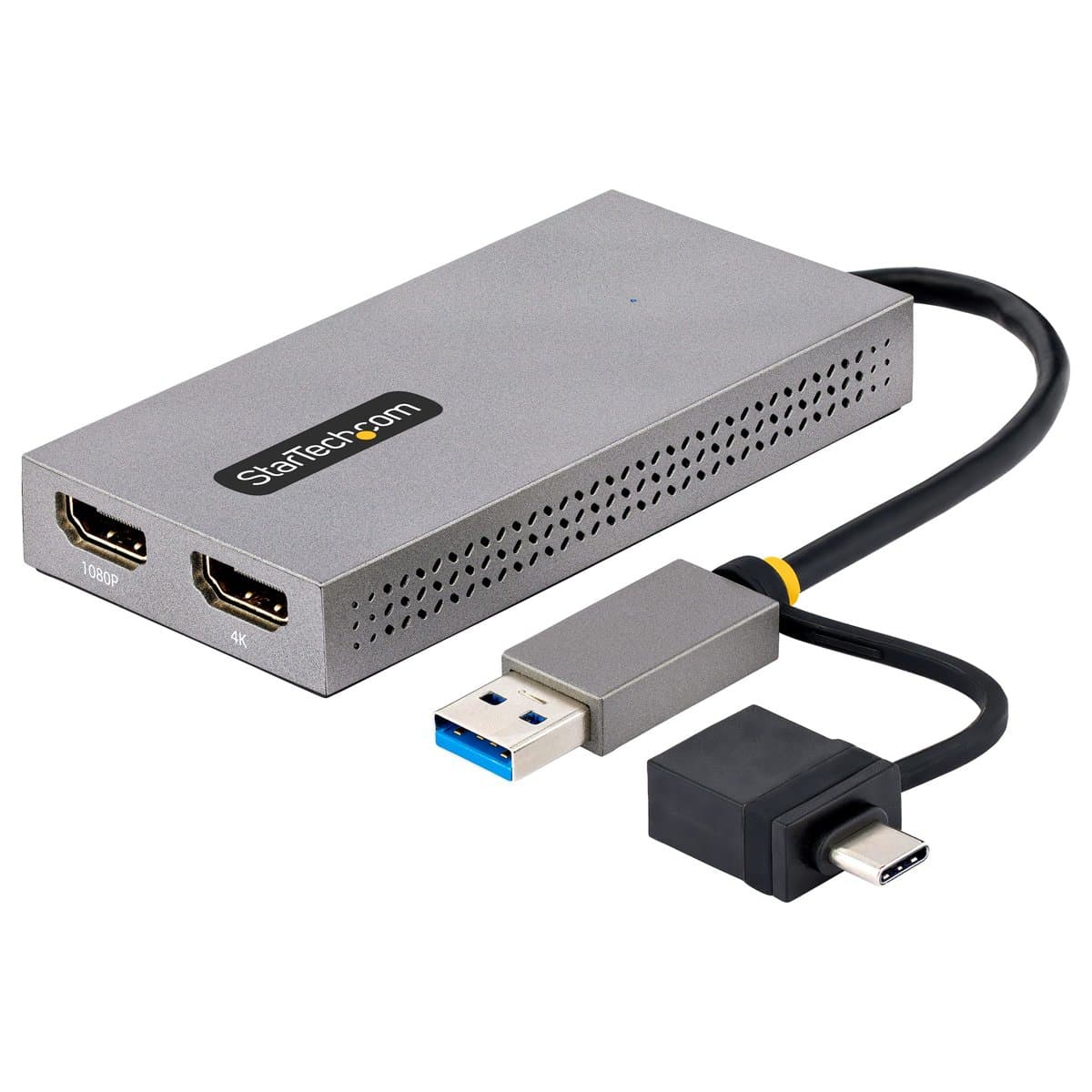 StarTech USB Dual HDMI Adapter, Display, 4K+1080p Dual, USB 3.0