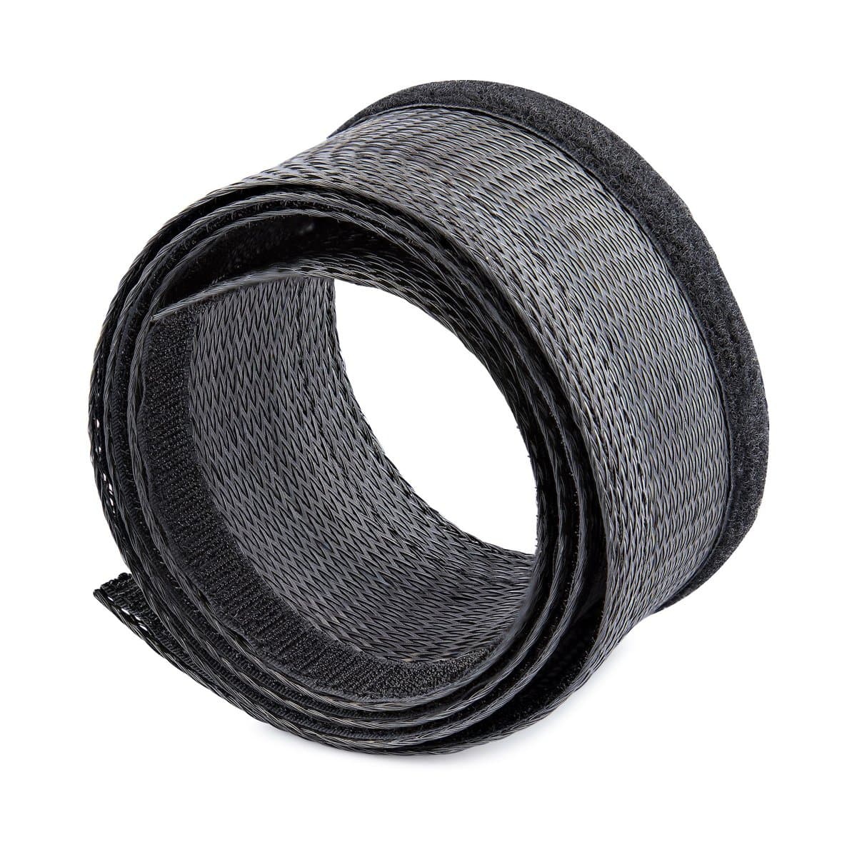 StarTech 10ft Cable Management Sleeve, 1.2" Diameter, Polyester Mesh, Black