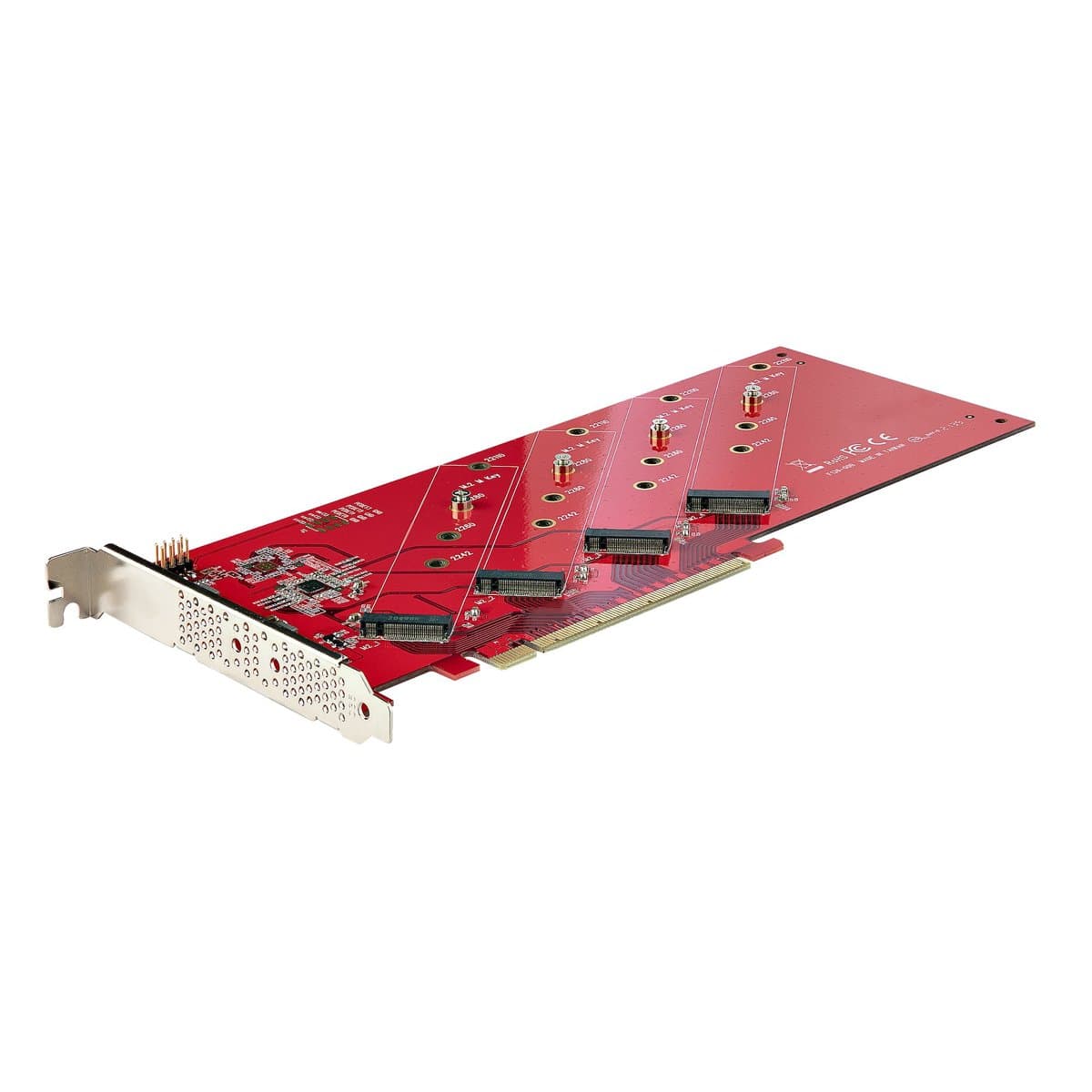 StarTech Quad M.2 PCIe Adapter, PCIe 4.0 x16, 7.8 Gbps/Drive, NVMe/AHCI