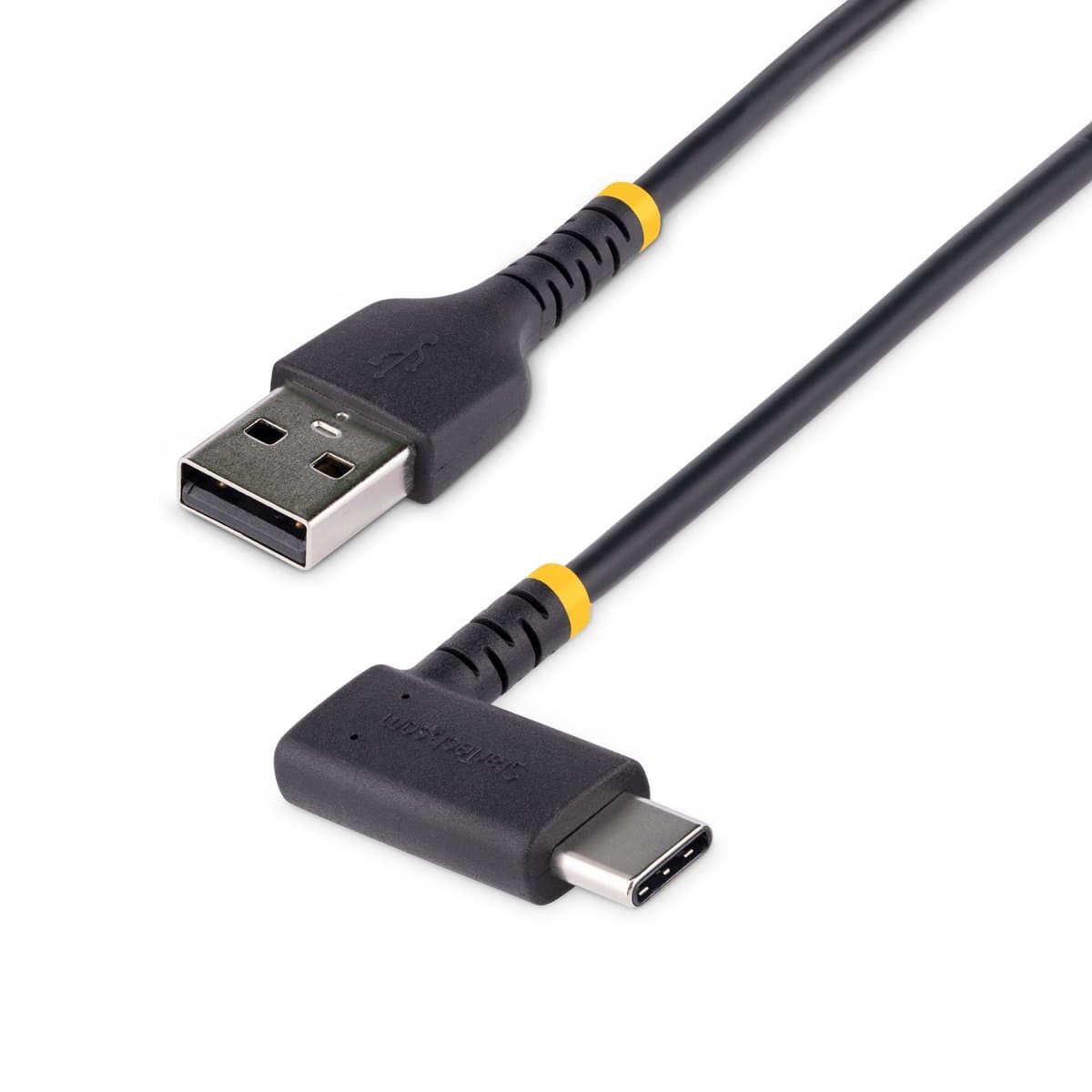 StarTech 6in USB-A to USB-C Charging Cable, Right Angle, 3A, Aramid Fiber