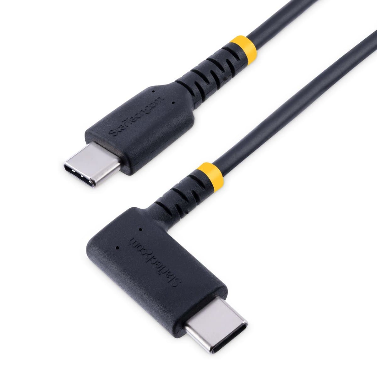 StarTech USB-C to USB-C Right-Angle Charging Cable, 1 m, 60W PD, 3A, Aramid Fiber