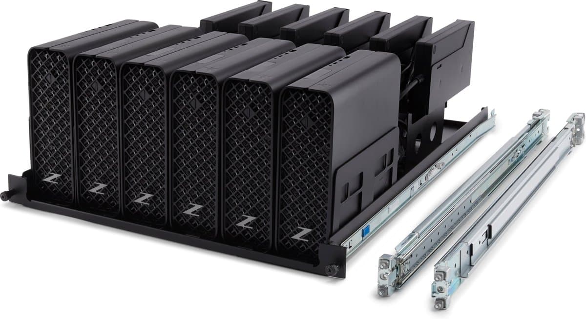 HP Z2 Mini G9 Rail Rack Mounting Kit, System Mounting, Black