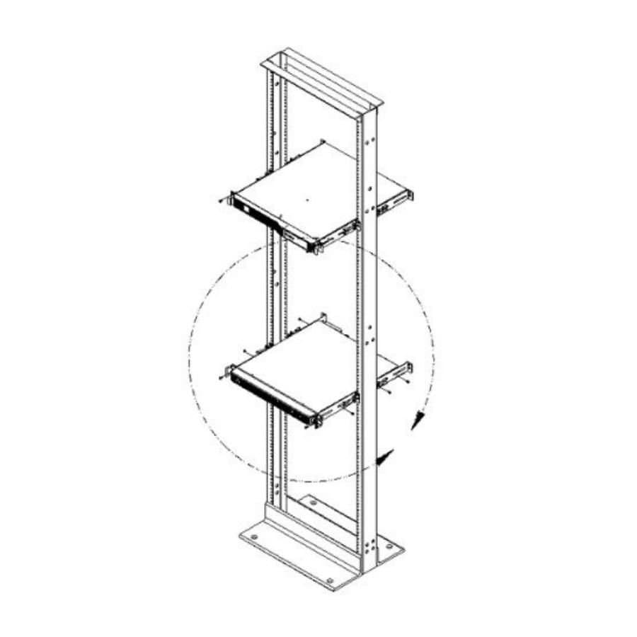 Vertiv 1U 2-Post Rack Mount Kit, PSI5 and GXT5 UPS Compatible