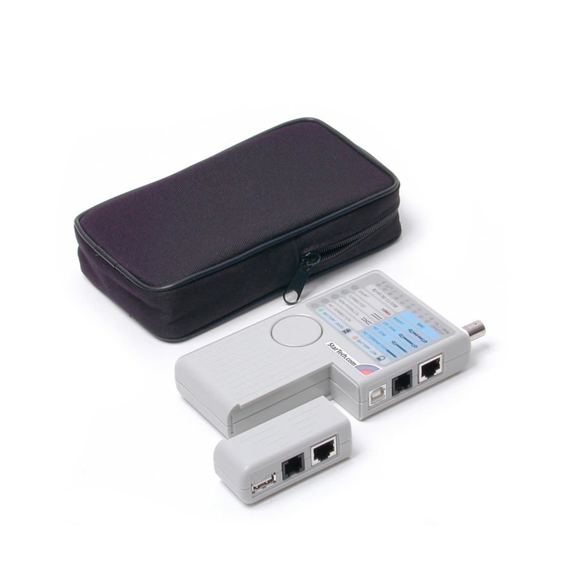 StarTech Multi-Function Cable Tester, RJ45/RJ11/USB/BNC, Continuity/Short-Circuit/Transmission Testing, Grey