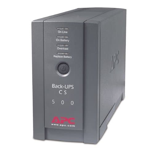 APC Back UPS CS 500VA, 300W Output, 120V, Line-Interactive, 6 Outlets