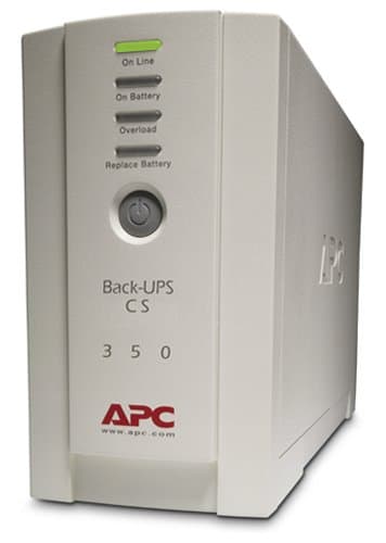 APC Back-UPS CS 350VA, 210W 50/60Hz, 4.7 min backup time, 1020J surge protection