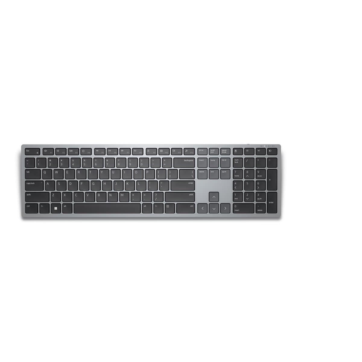 Dell KB700 Multi-Device Wireless Keyboard, Full-Size, Bluetooth + RF, Grey