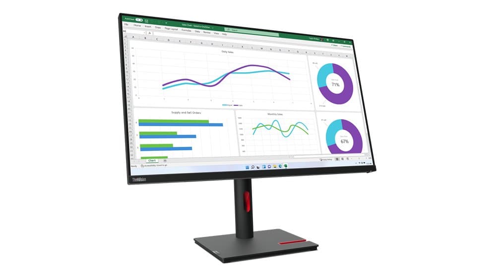 Lenovo ThinkVision T32h-30, 31.5" QHD 2560×1440, USB-C, 6ms Response