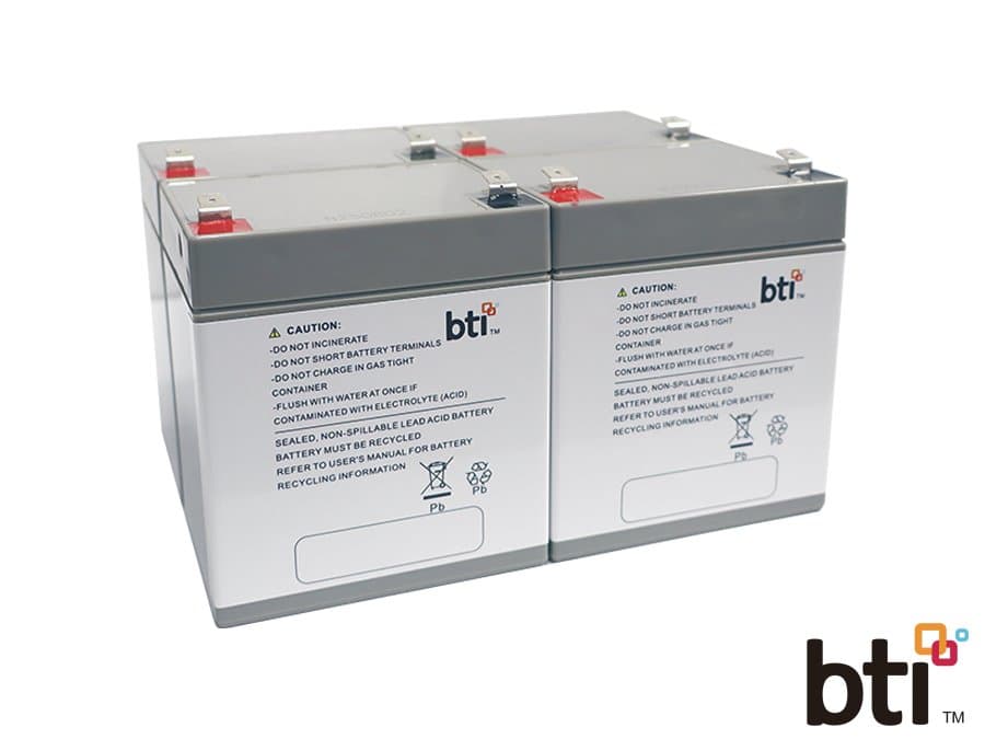 Battery Technology 12V 5Ah Sealed Lead Acid UPS Battery, 4-Pack, T2 Terminal