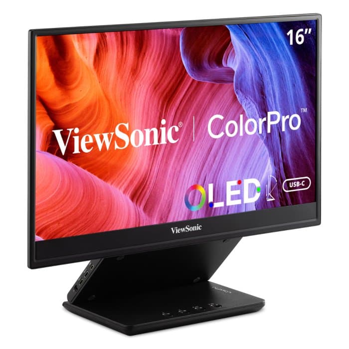 ViewSonic VP16-OLED, 16" Portable OLED Monitor, 1920×1080, 1 ms Response, 60W USB-C