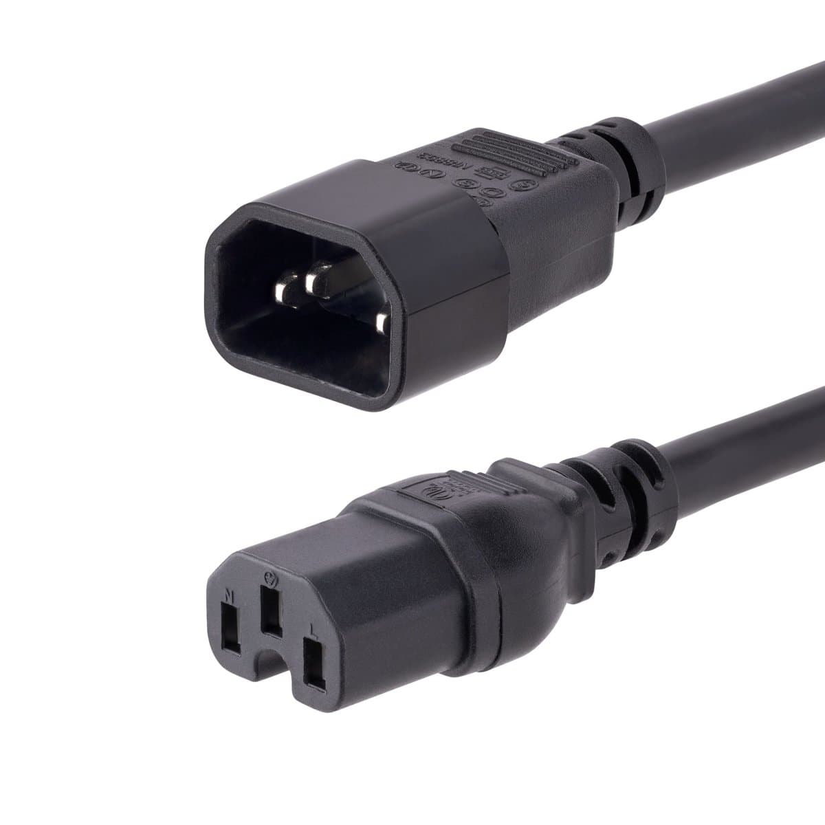 StarTech 08HY16, Heavy Duty Extension Cord, 10 ft, 15A 125V, C14 to C15
