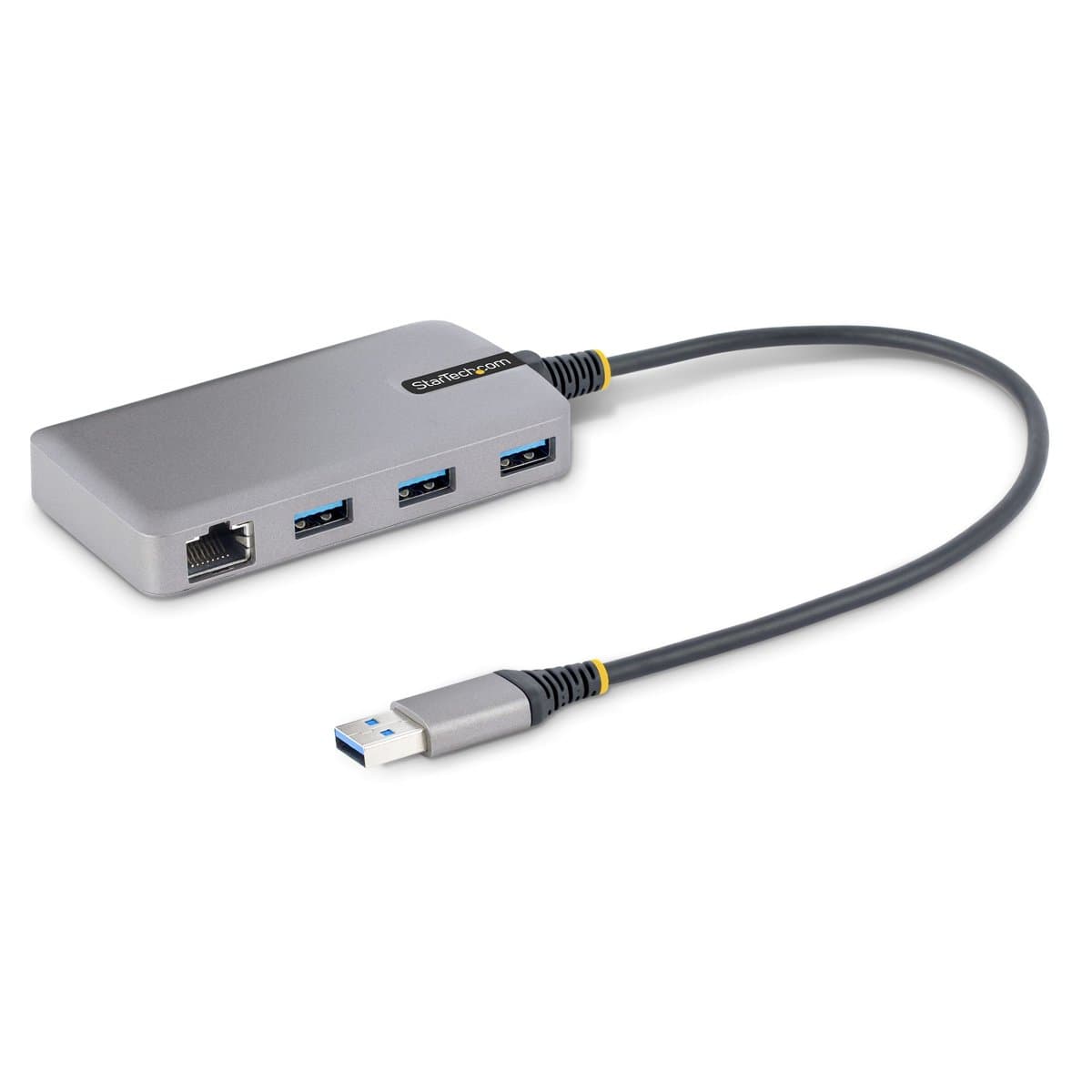 StarTech 3-Port USB Hub with Gigabit Ethernet, USB 3.0 5Gbps, Bus-Powered