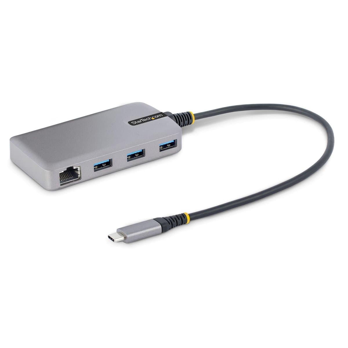 StarTech 3-Port USB-C Hub, Gigabit Ethernet, 3x USB-A, 5Gbps