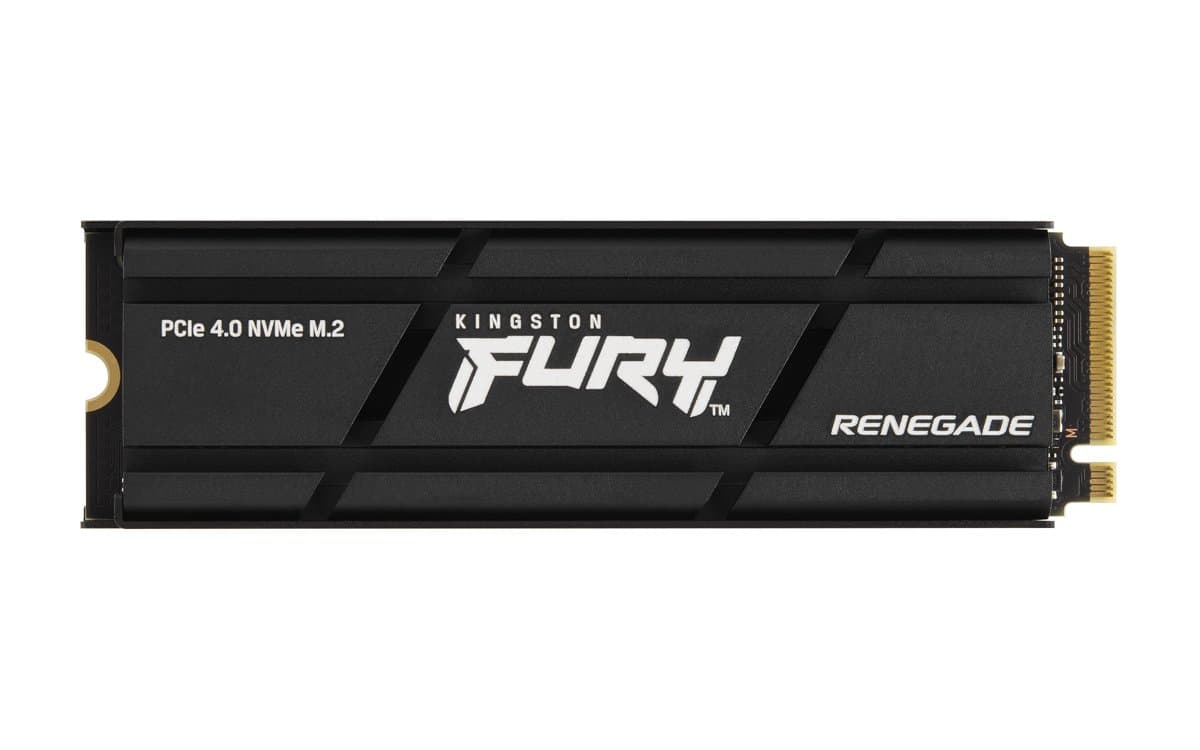 Kingston FURY Renegade 1TB, PCIe 4.0 NVMe SSD, 7,300 MB/s read, Heatsink