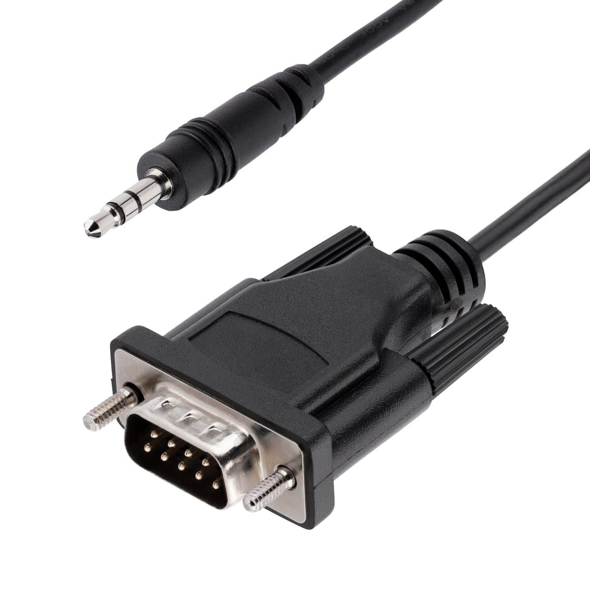 StarTech 3ft DB9 to 3.5mm RS-232 Serial Cable, Shielded, Black