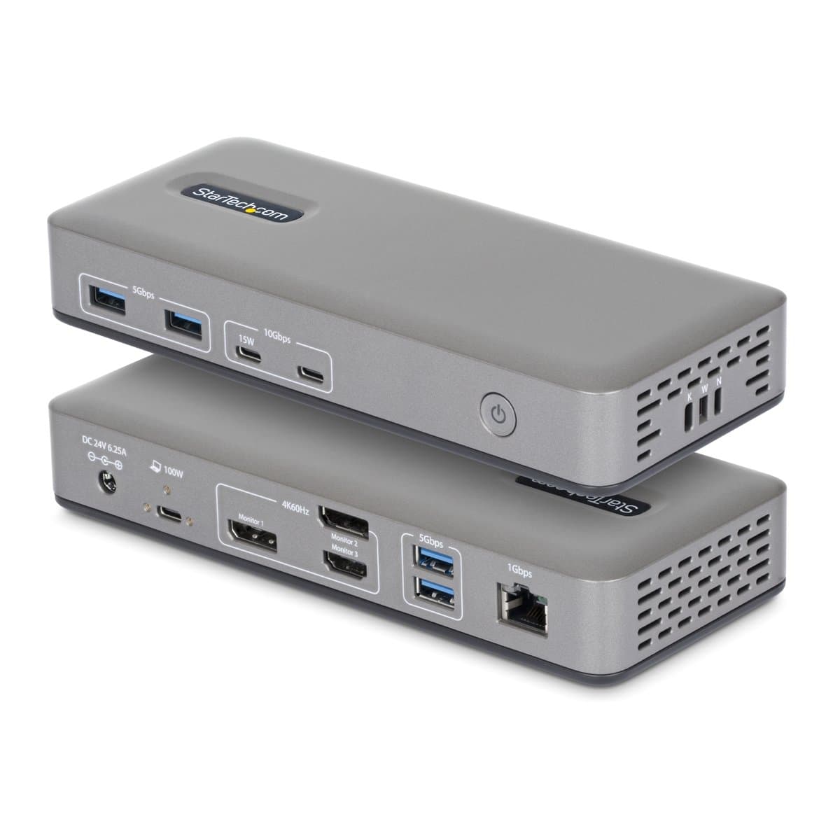 StarTech USB-C Triple Display Docking Station, 4K, 100W PD, Gigabit