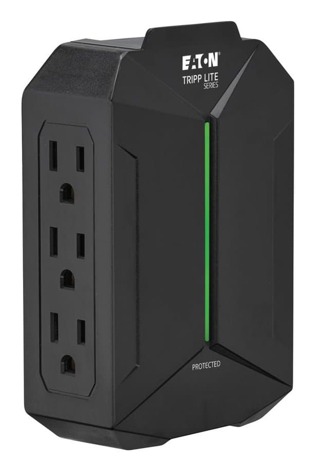 Eaton 6-Outlet Surge Protector, NEMA 5-15R, 490J, Direct Plug-In
