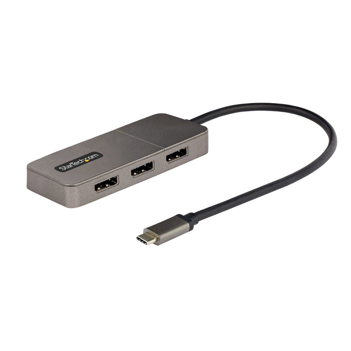 StarTech USB-C to Triple DisplayPort 1.4 Hub, 4K 60Hz, MST, 1ft Cable