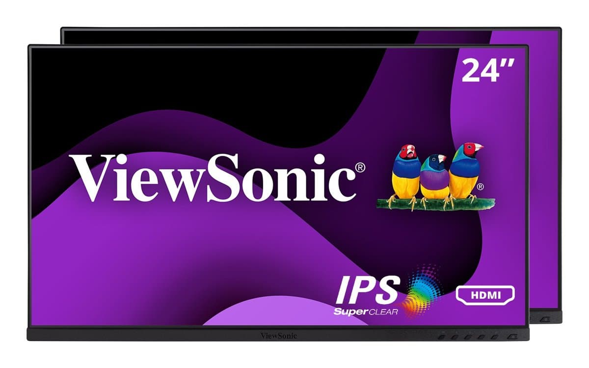 ViewSonic 24 Dual Pck Head-Only 1080p IPS Monitors W/ HDMI DP VGA