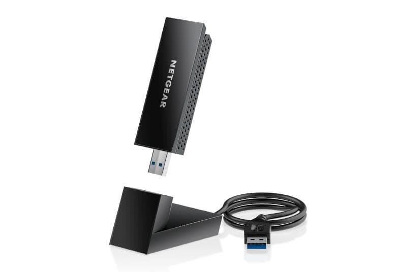 Netgear A8000 Wi-Fi 6E USB3.0 Adapter, Tri-Band, 1200 Mbps, 2×2 Antenna